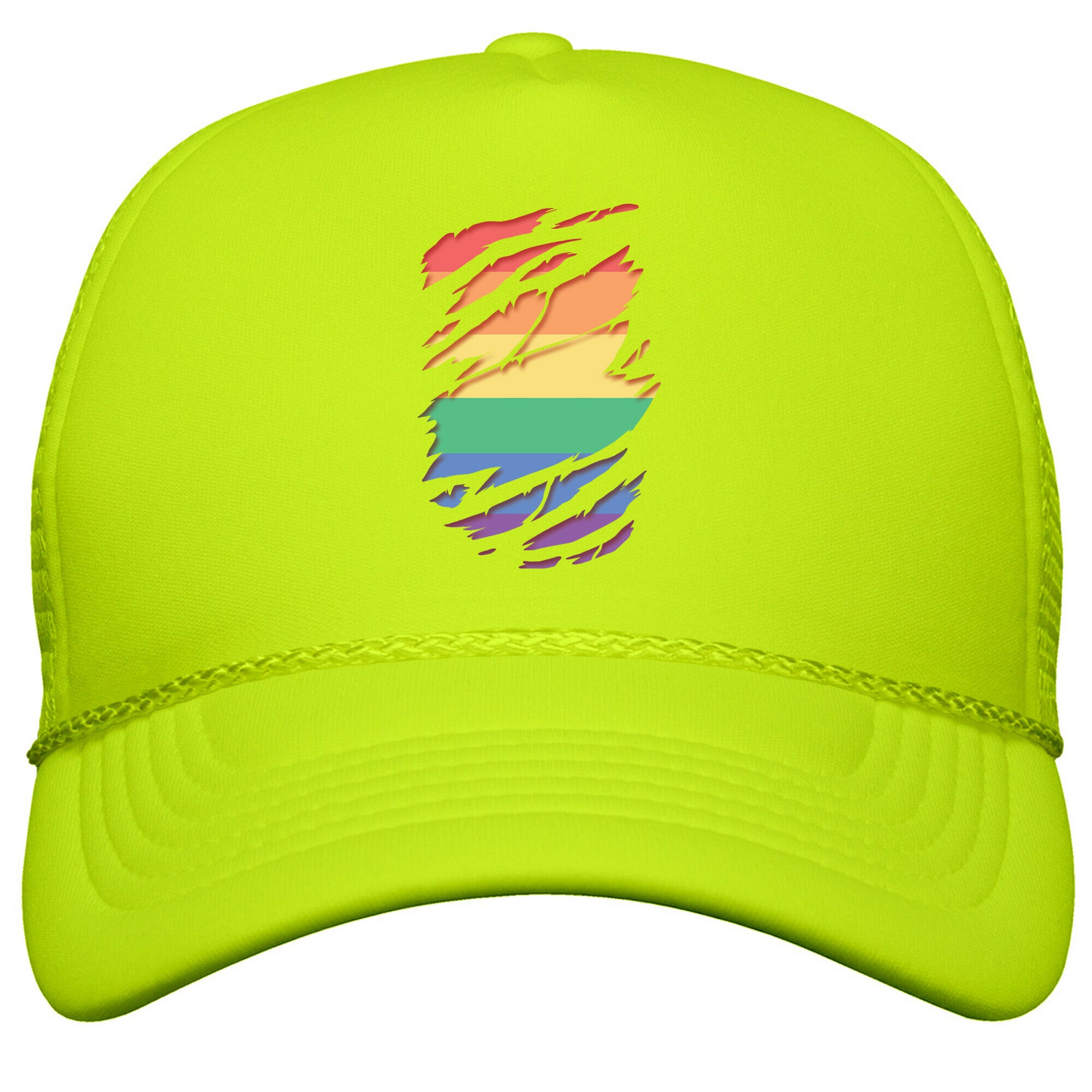 Ripped Shirt: Gay Pride Snapback Trucker Hat